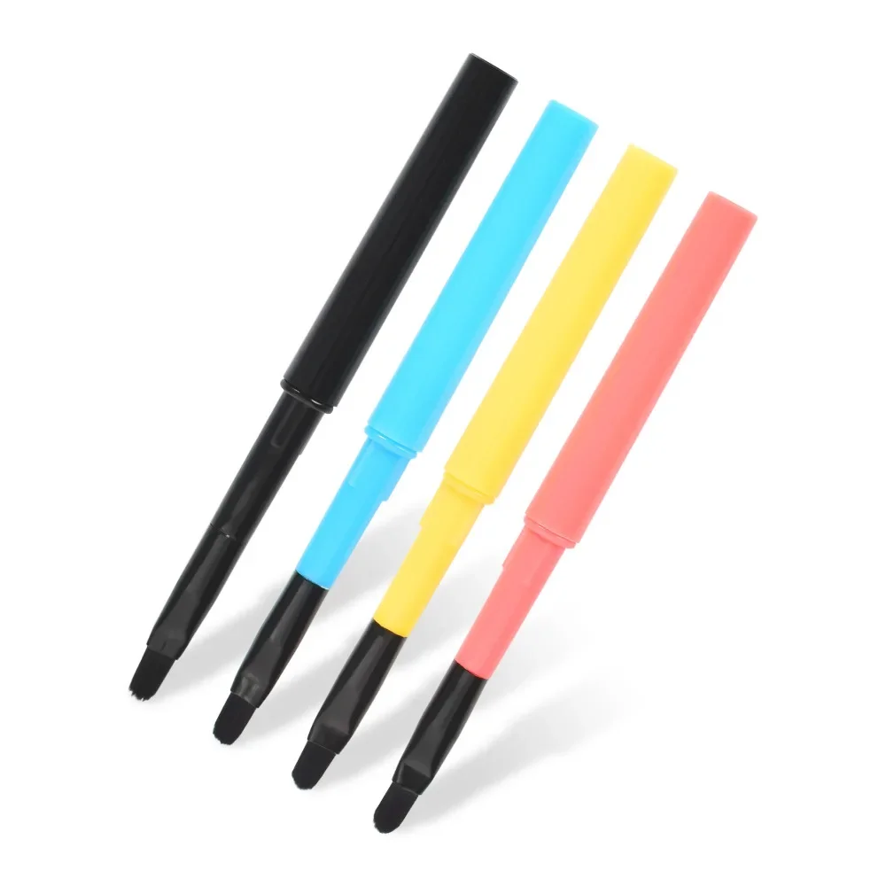 Tragbare 12-teilige Einweg-Lippenpinsel mit Kappe, Wimpern-Lash-Verlängerung, Mascara-Applikator, Lippenstift-Zauberstäbe-Set, kosmetische Make-up-Tools