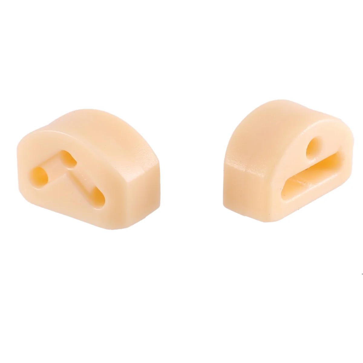 12Pcs Classical Guitar Rollers String Trees Retainer Guides Guitar String Locks Nut Block Clamp, Apricot