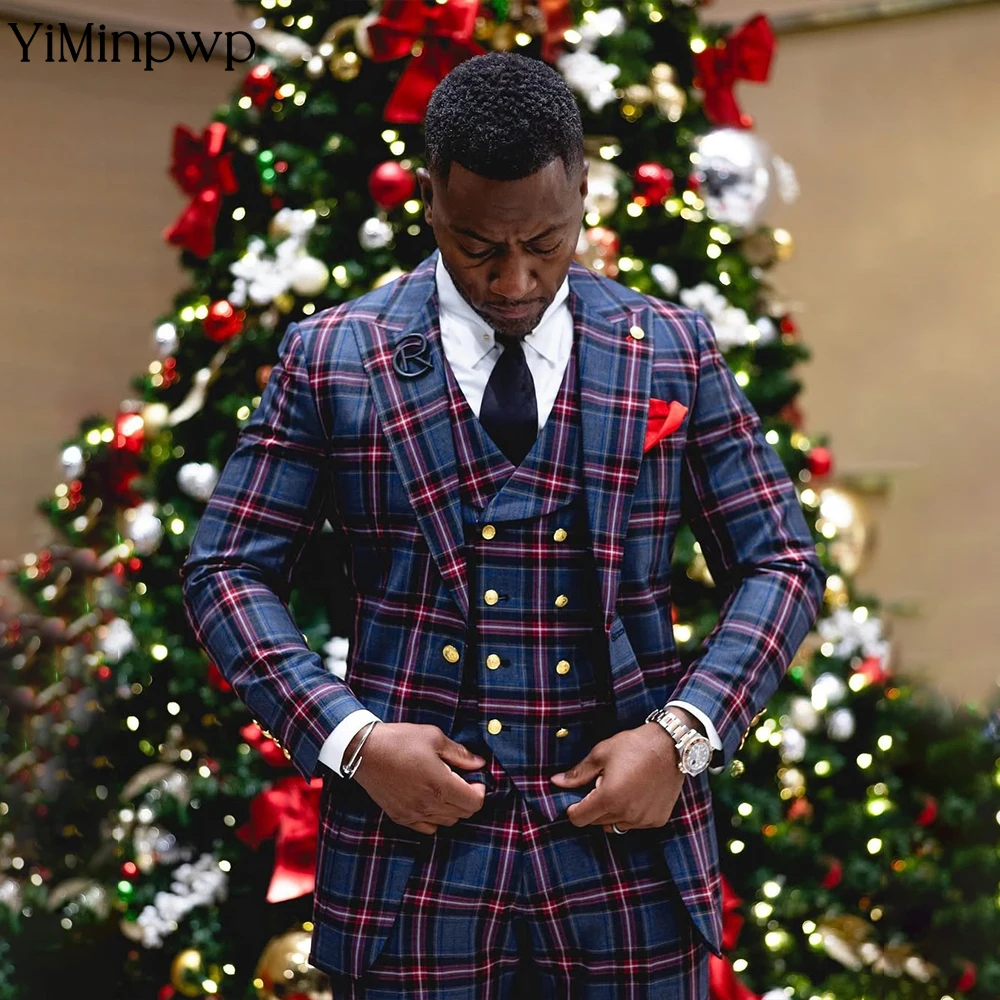 منقوشة كاسي الرجال منقوشة الذكور بليزرات الحفلات سليم صالح الذروة التلبيب الكلاسيكية الرجال الدعاوى الأعمال العريس رجل البدلات الرسمية زي أوم