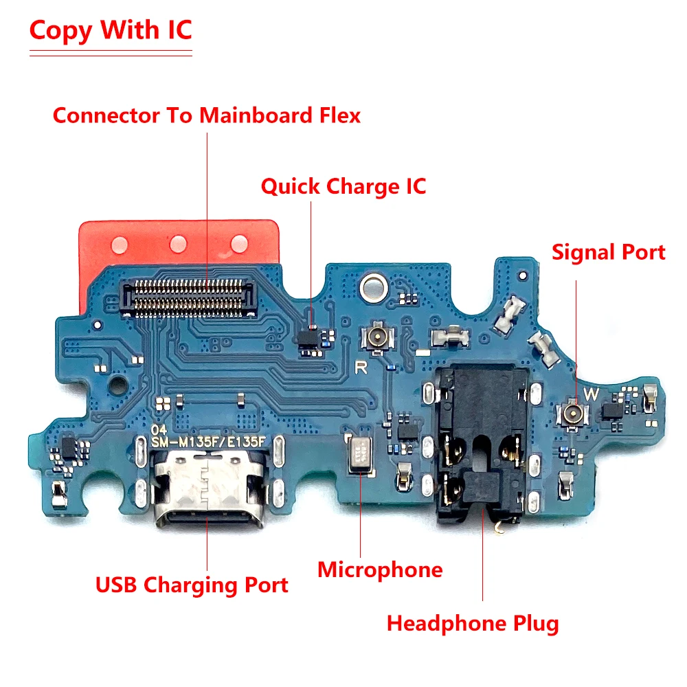 USB Charging Port Microphone Dock Connector Board Flex Cable For Samsung A13 5G A136B A14 5G A146 A13S A137F A23 4G A235F