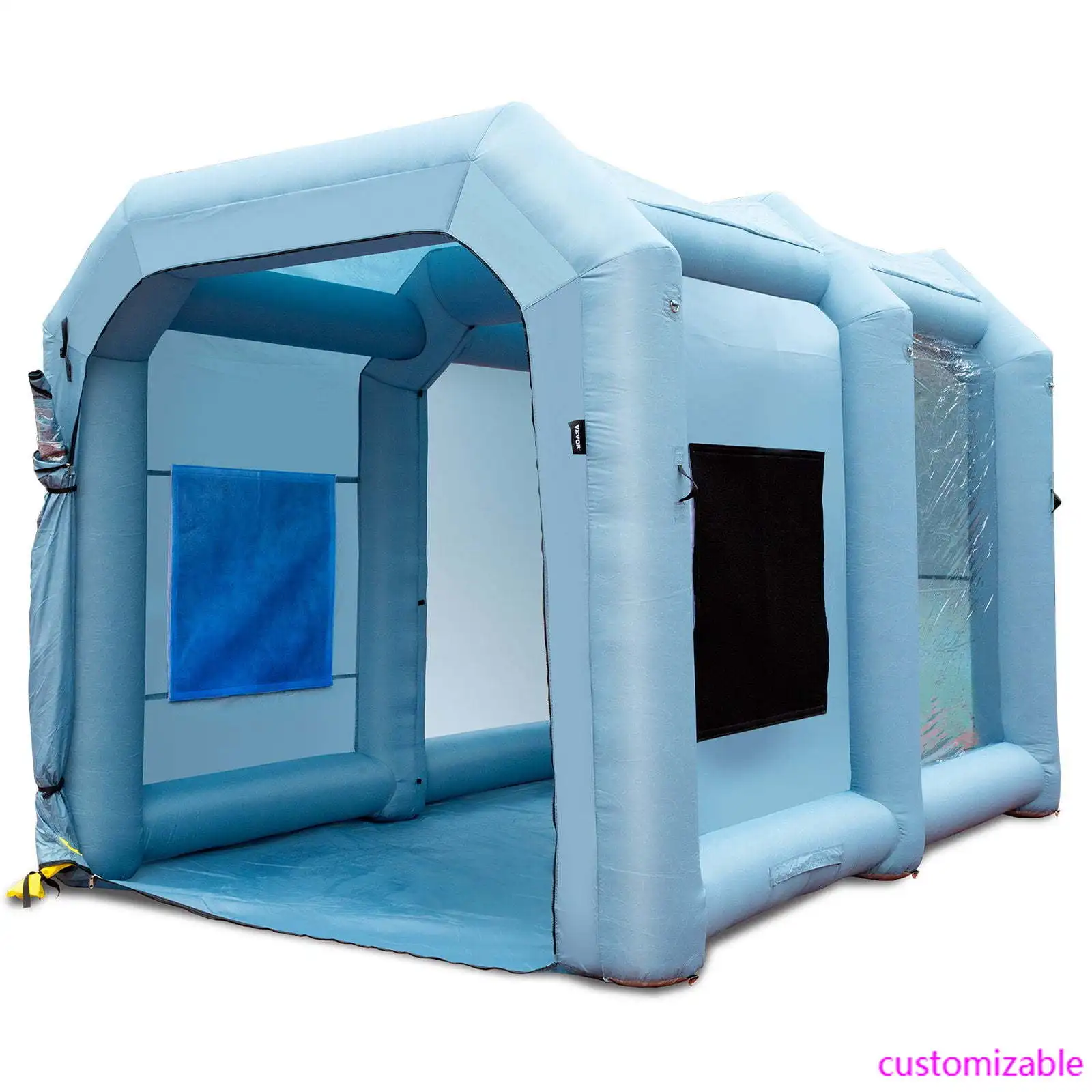 

13x10x9ft Inflatable Paint Booth with 900W Blowers, High-Power Spray Tent for Car, Motorcycle, and Garage with Air Filter System