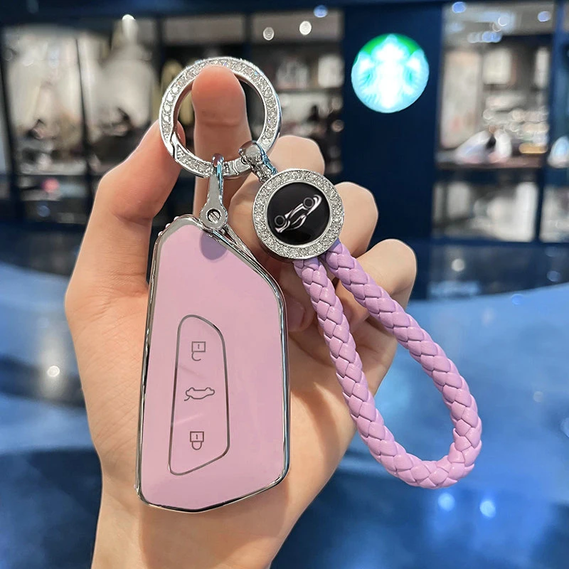 غطاء مفتاح سيارة من البولي يورثان الحراري لفولكس فاجن ، غطاء لفولكس فاجن جولف 8 ، MK8 ، ID.3 ، ID.4 ، كوبرا ، سكودا اوكتافيا A8 ، مقعد ليون MK4 ، 10000 ، Formentor Tarraco #4