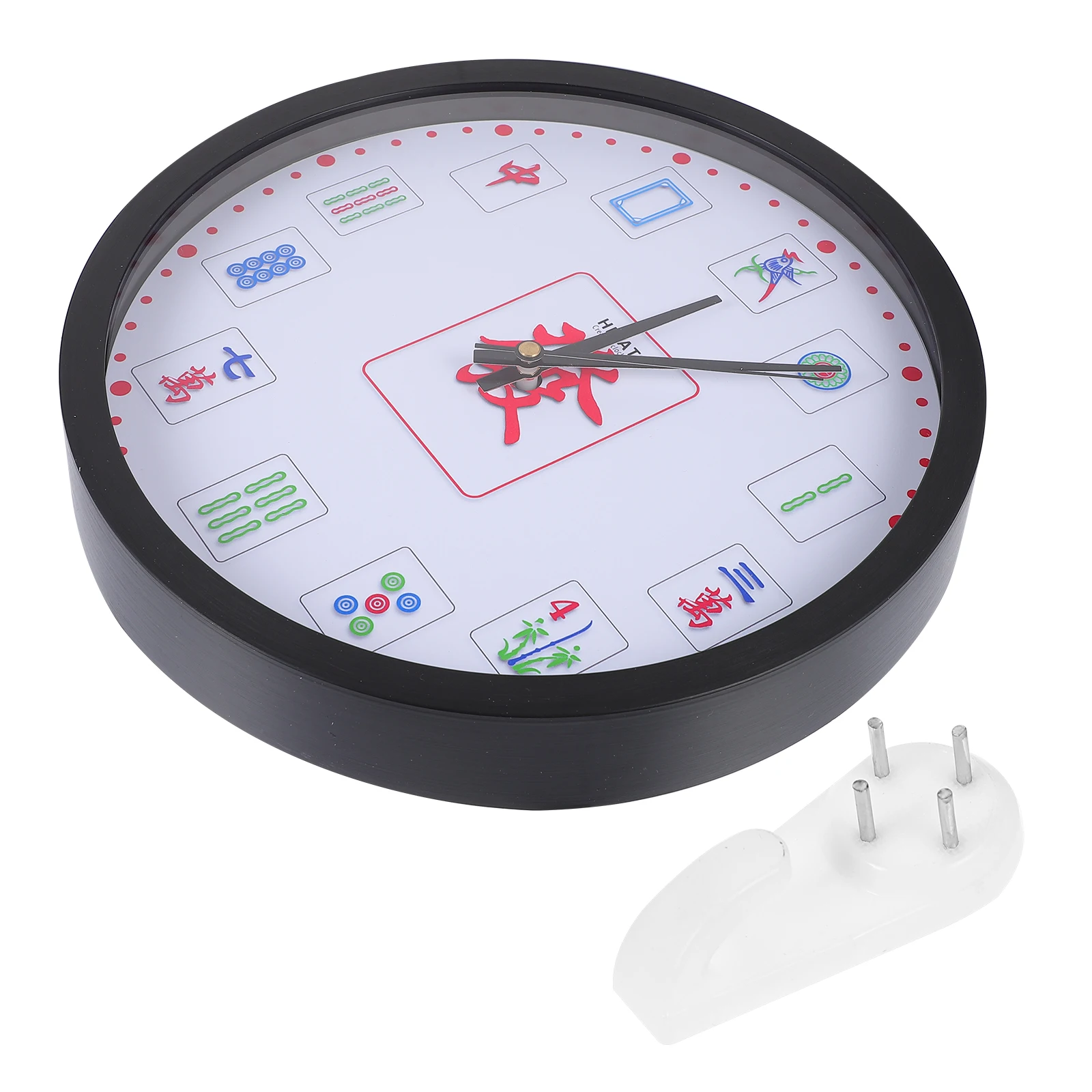 

Mahjong Wall Clock Simple Ultra-quiet Operated Creative Pattern for Home Decorate Decoration
