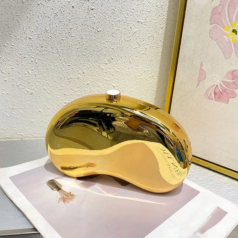 JIOMAY 2025 جديد المرأة الوردي الاكريليك مساء حقيبة موضة الحد الأدنى حقيبة صغيرة أنيقة تنوعا محفظة الكاجو شكل حقيبة الحفلات