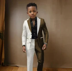 Blazer Suit For Boys 3-16 Years Boy Blazer Pant Set 2 Piece Slim Fit Casual Wedding Suit Set Birthday Stage Performance Costumes