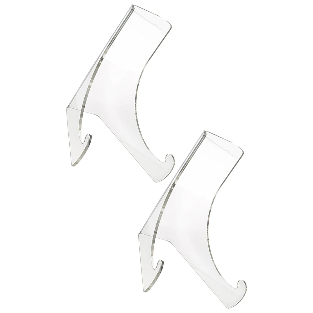 

2 Pcs Acrylic Display Stand Desk Book Rack Accessories Magazine Desktop Tabletop