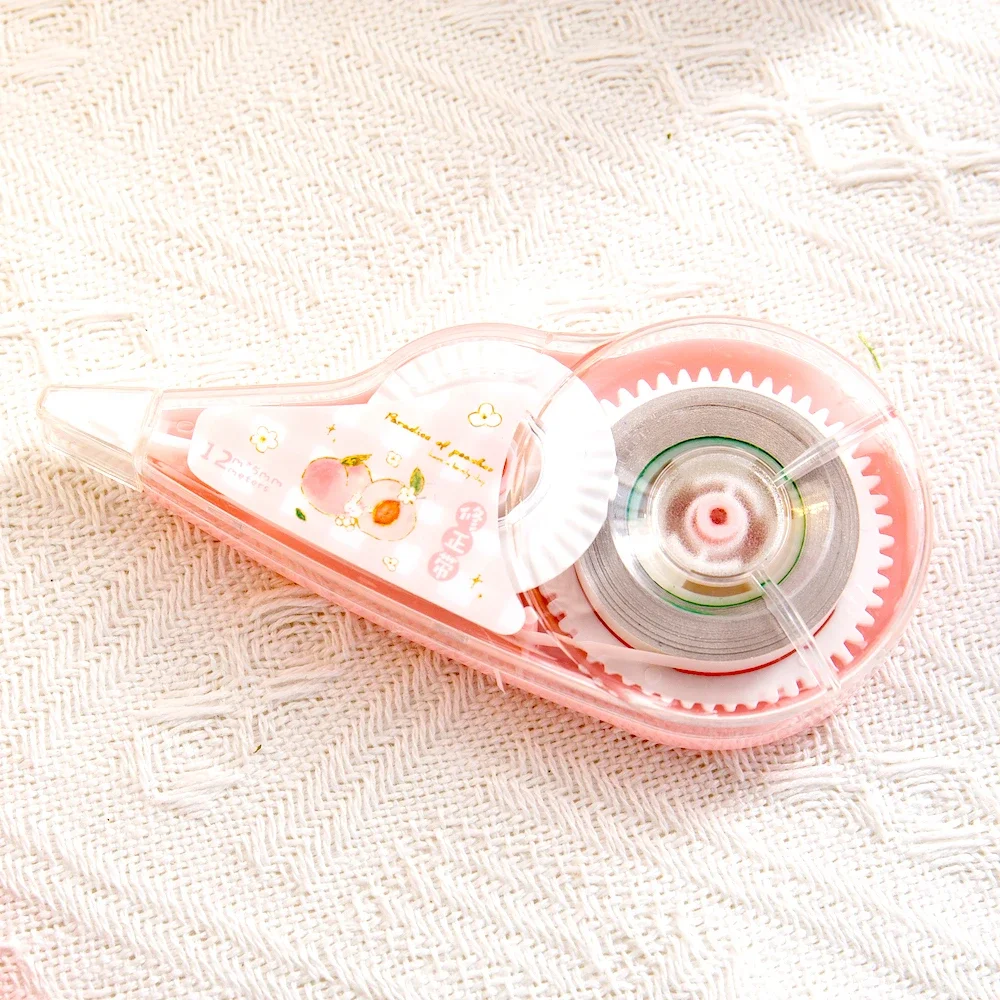 3Pcs 4900 Wholesale Peach Correction Supplies 12m Pink Student Cartoon Correction Tape Altered Supplies For Children