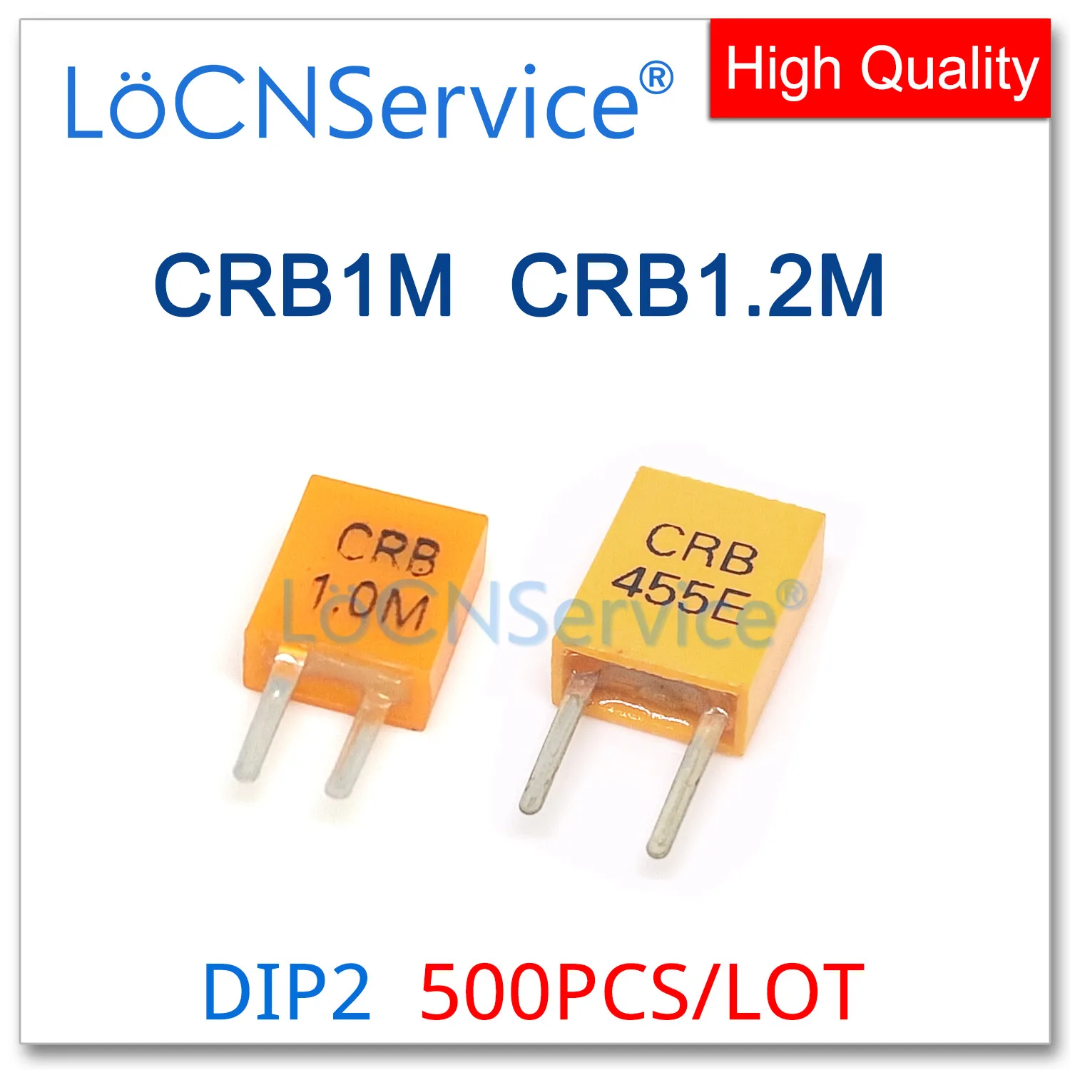 LoCNService 500PCS CRB 1.0M 1.2M DIP-2 Ceramic Crystal 1MHZ 1.2MHZ 1.000Mhz 1.200Mhz 2-DIP CRB1.0M CRB2.0M Resonator DIP