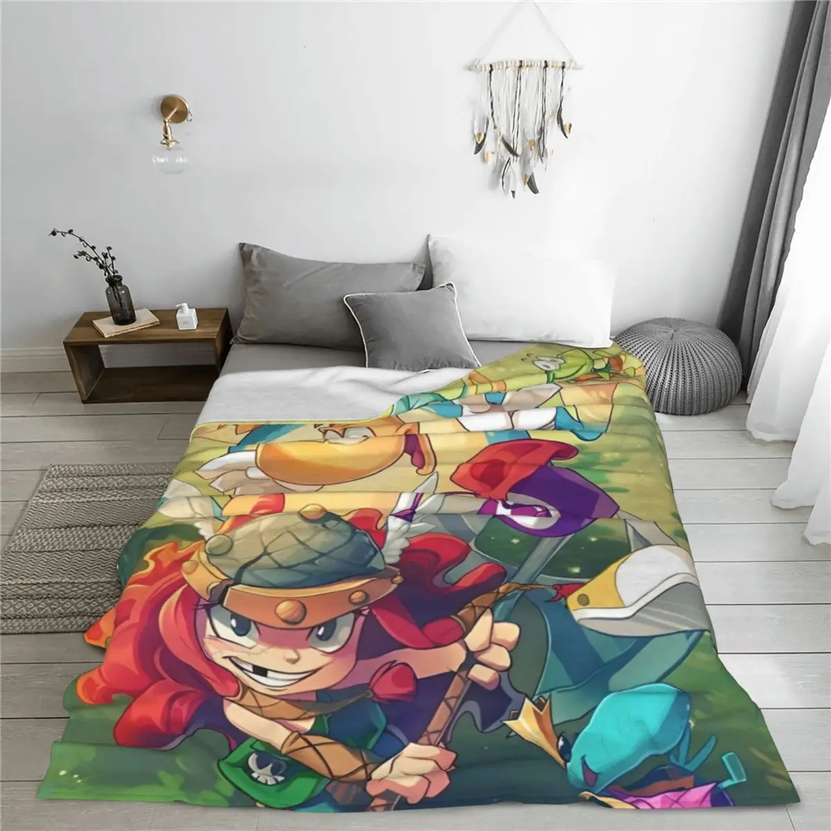 Rayman Advanture Game Cartoon Blankets Funny Art Flannel Awesome Warm Throw Blanket for Bedding Lounge Decoration Office