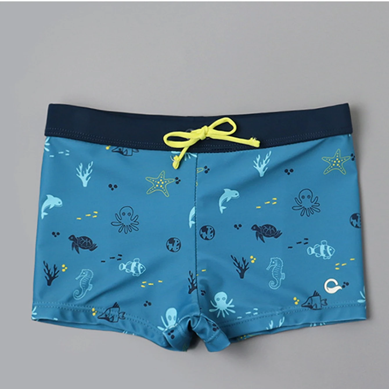 2025 New Style Boy shorts Sea world Print Blue Panties Summer Trunk Children Swimwear