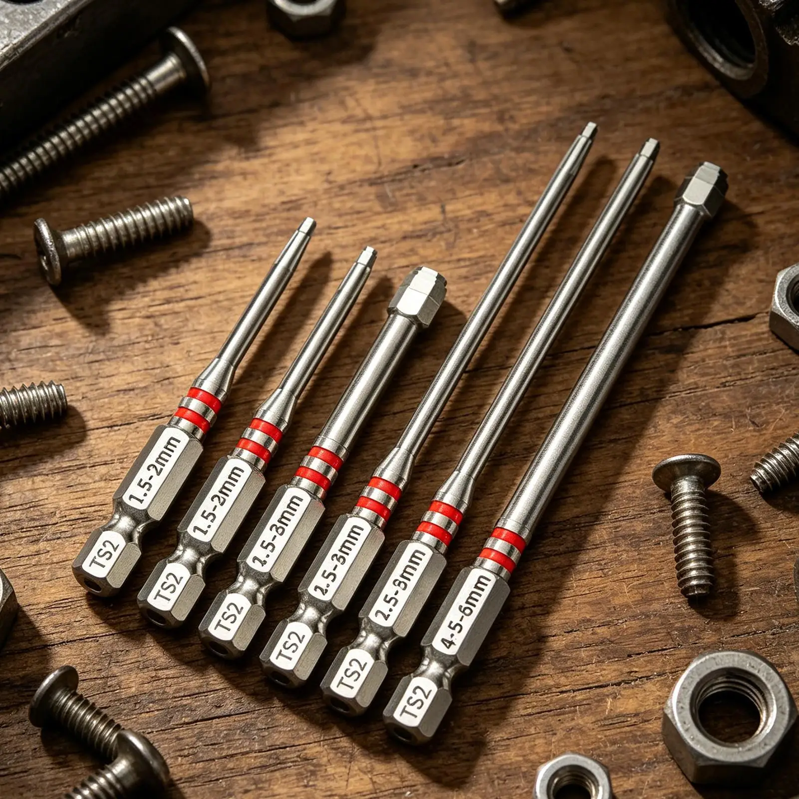 

Screwdriver Drill Bits 6-Piece Strong Magnetic Hex Shank Heads Electric Screw Driver Bits For Carpentry Woodworking Projects