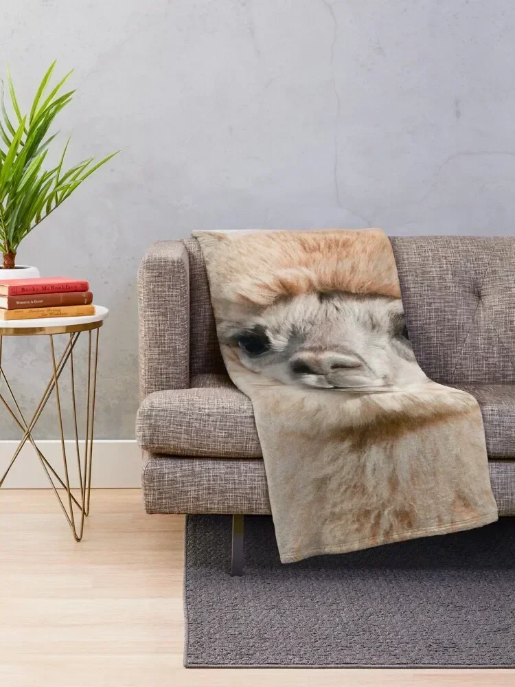 Alpaca - Colorful Throw Blanket Luxury Throw blankets and throws Plush Fluffy Shaggy Blankets