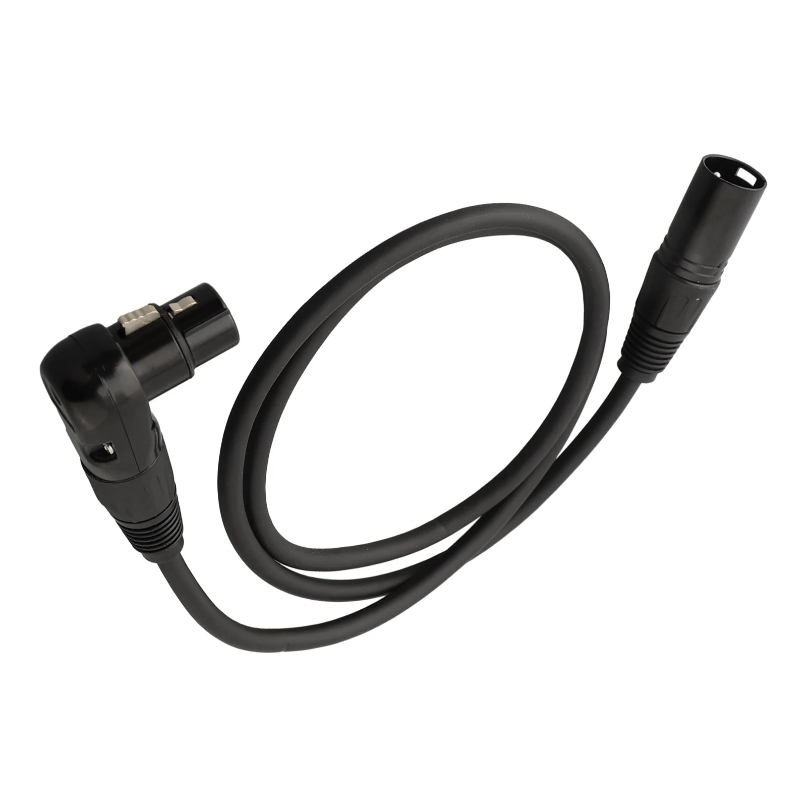 XLR Mic Extension Cable 90 Degree Female to Straight Male Strong Anti interference Ensuring Smooth Transmission 2 Pack