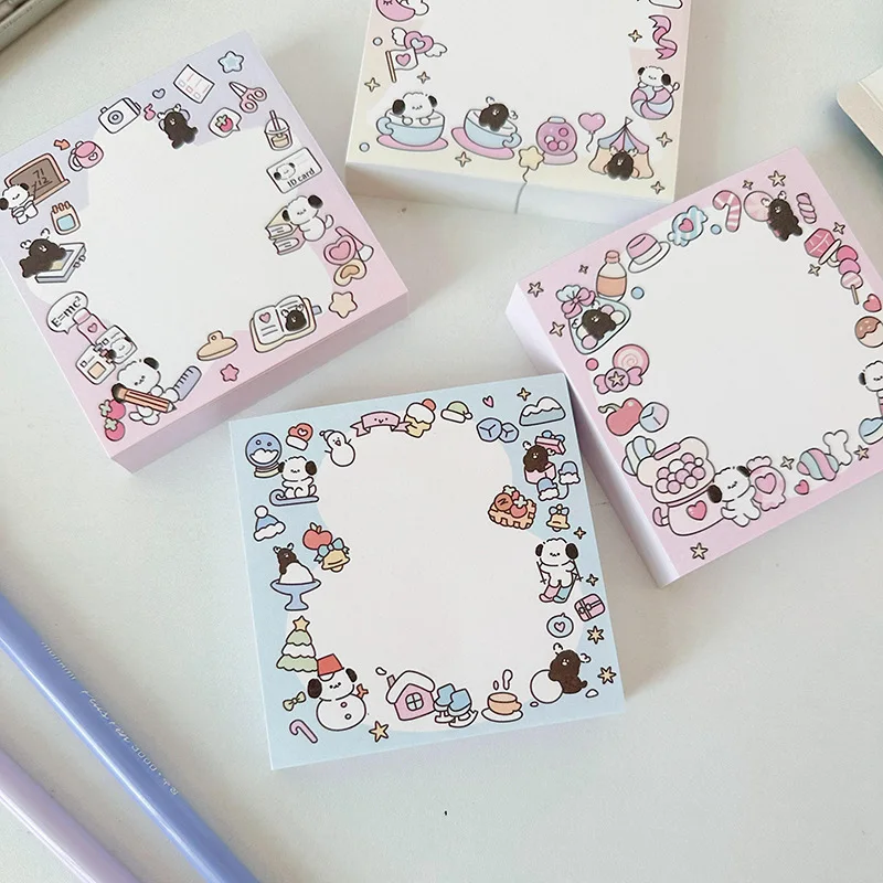 MINKYS 100 Sheets Kawaii Puppy Cartoon Memo Pads To Do List Notepad Paper Scrapbooking Journal Material Paperlaria Stationery