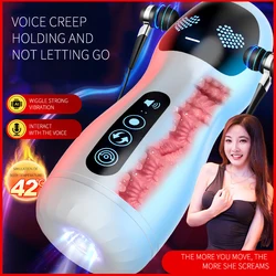 Automatic Male Masturbator Cup Silicone Real Vagina Sucking Pocket Pussy Sex Toys For Men Penis Trainer Vibration Blowjob