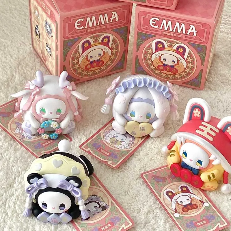 

Эмма Lucky Egg Series, милая слепая коробка, загадочная коробка, коробка-сюрприз, аниме-фигурки, милая модель, украшение для рабочего стола, подарок