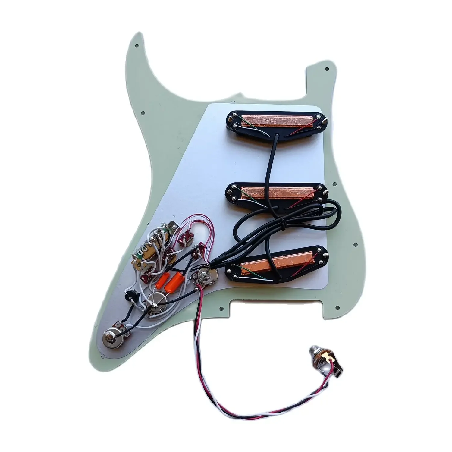 Upgrade SSS Prewired Loaded ST Pickguard Mini Humbucker Pickups High Output DCR 4 Switch 20 Tone Wiring Harness Guitar Parts