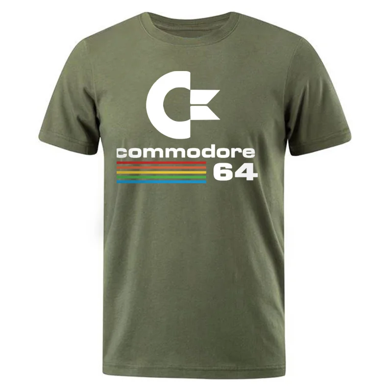 Men T-shirts 2020 Summer Commodore 64 Print T shirt C64 SID Amiga Retro Cool Design T-shirt Short Sleeve Top tee Mens Clothing