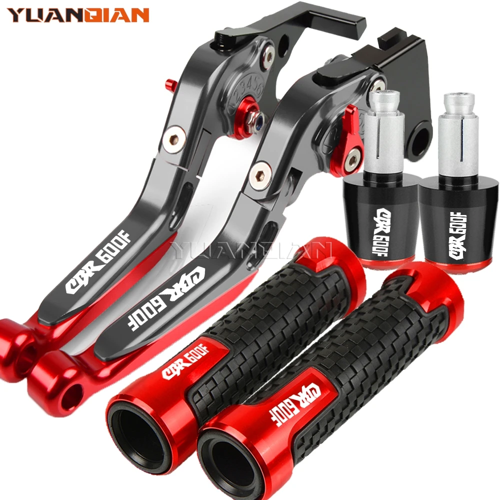 Motorcycle Adjustable Brake Clutch Levers 7/8'' 22mm Handlebar grips ends For honda CBR600F CBR 600F 1991-2007 2006 2005 2004 03