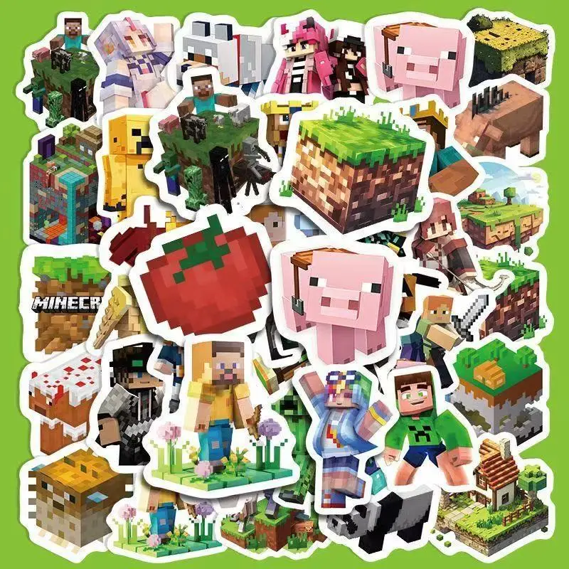 100 My World Sticker Games DIY Phone Cases Handbooks Luggage Diaries Albums Stickers Cartoon Stickers Gifts