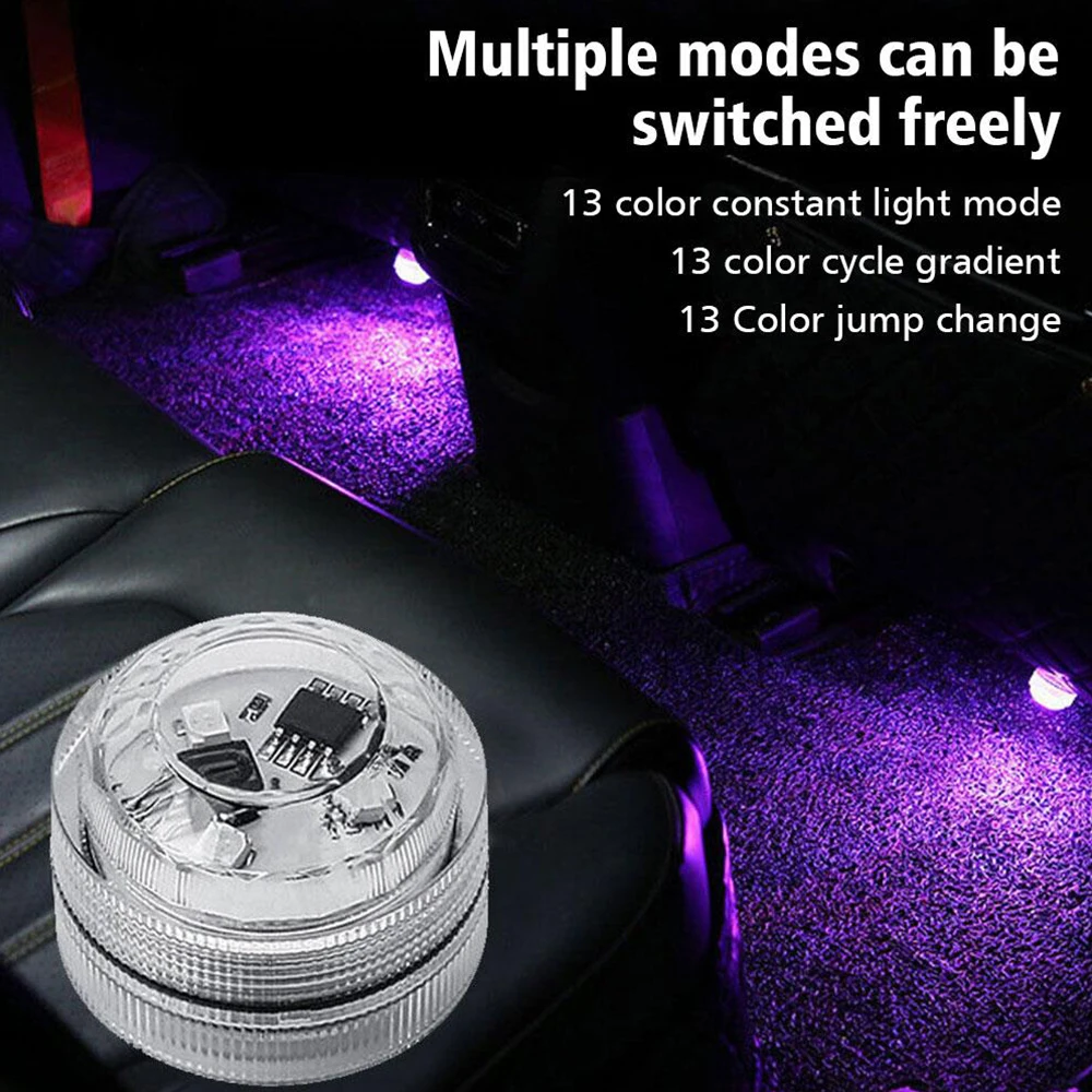 Wireless Remote Control Car Interior Ambient Light Led 13 Color Atmosphere Lamp Auto Underglow Decoration Accessories Waterproof