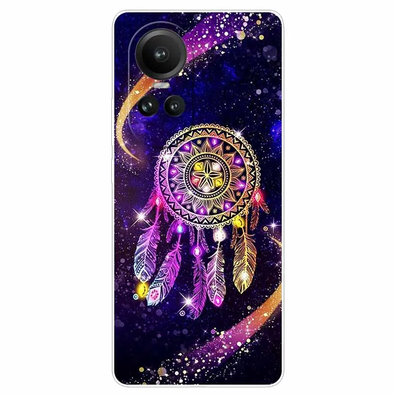 Cover For OPPO Reno 10 5G Case Protective TPU Soft Silicone Funda for Oppo Reno10 Pro 5G Global Phone Cases Flower Printing 6.7