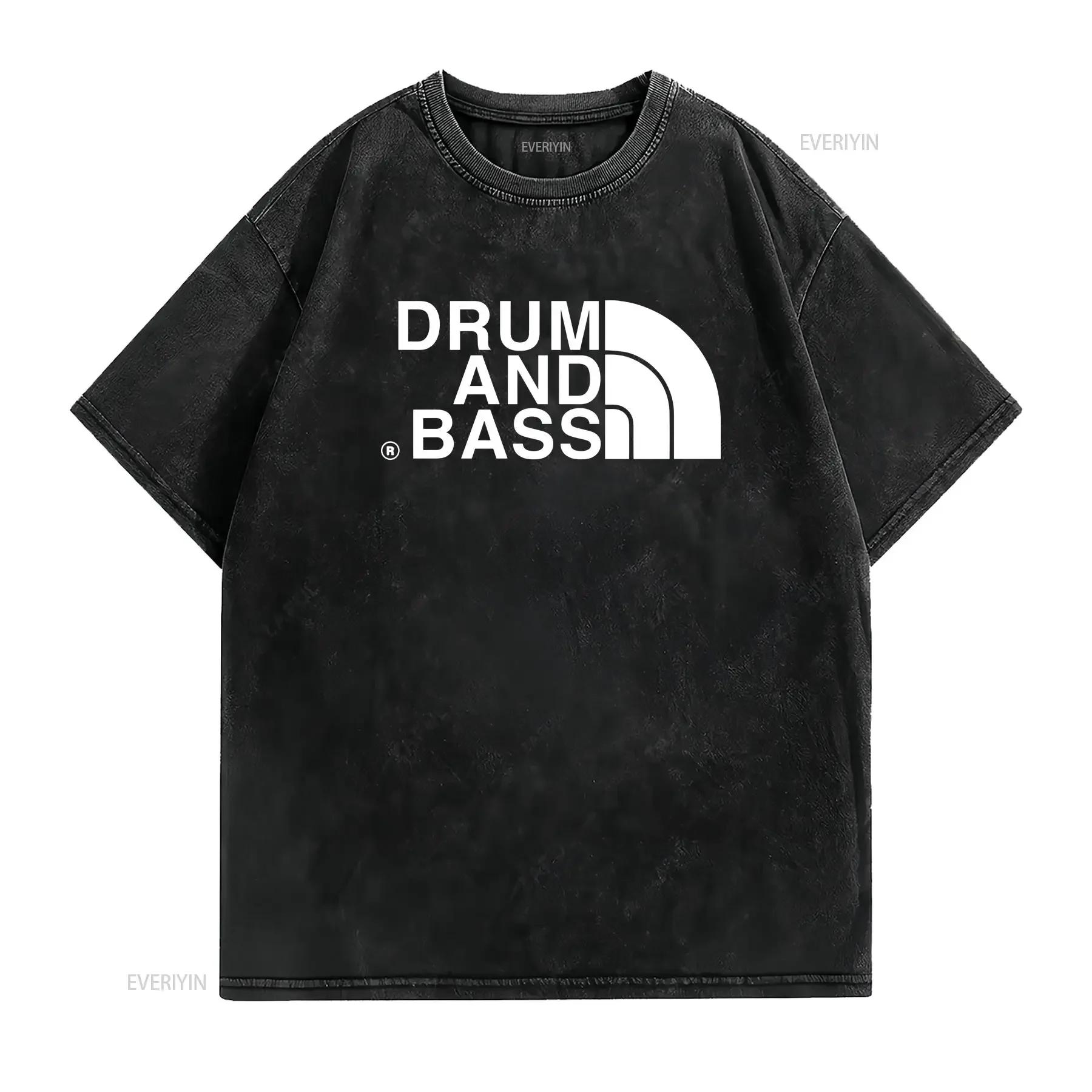 DRUM and BASS T SHIRT jungle breakbeat rave hardcore dance club dj breaks dub vintage Washed Top For Everyday Wear Slightly