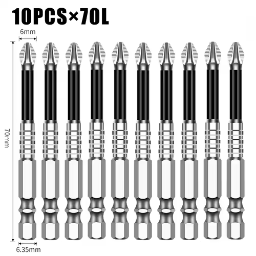 K5 Non-slip High Hardness Bit S2 Strong Magnetic 5A Black Non-slip Cross Head Electric Drill Electric Screwdriver Bit - Image 45