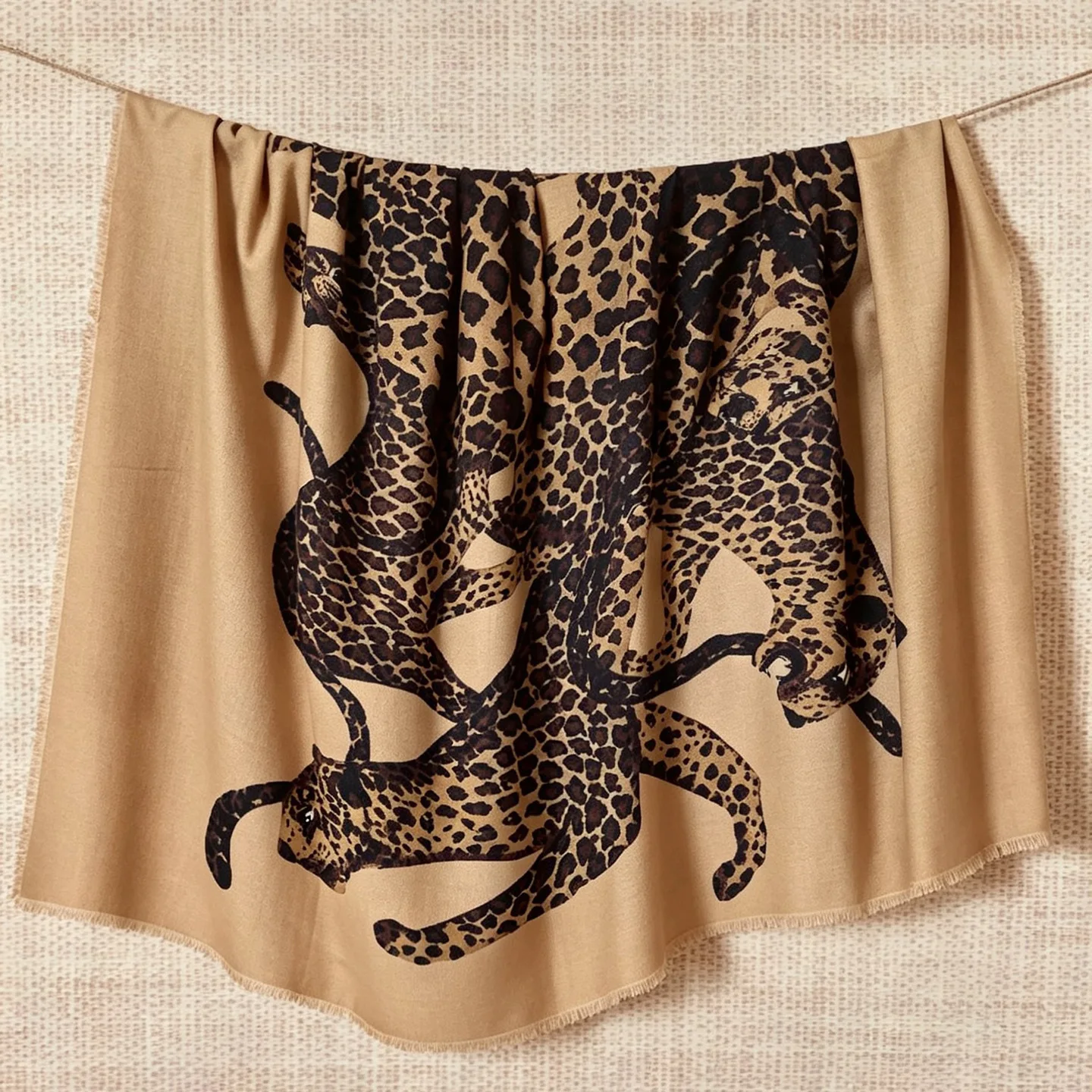 Lion PrintTassel Long Cashmere Women Luxury Scarves Pashmina Shawl Winter Foulard Femme Cachemire 200CM 135CM