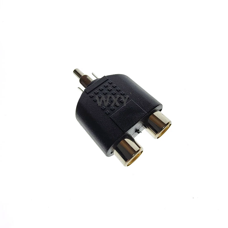 1 Male To 2 Female RCA Y Splitter AV Audio Video Plug Converter AV Jack RCA Plug To Double Adapter image 5