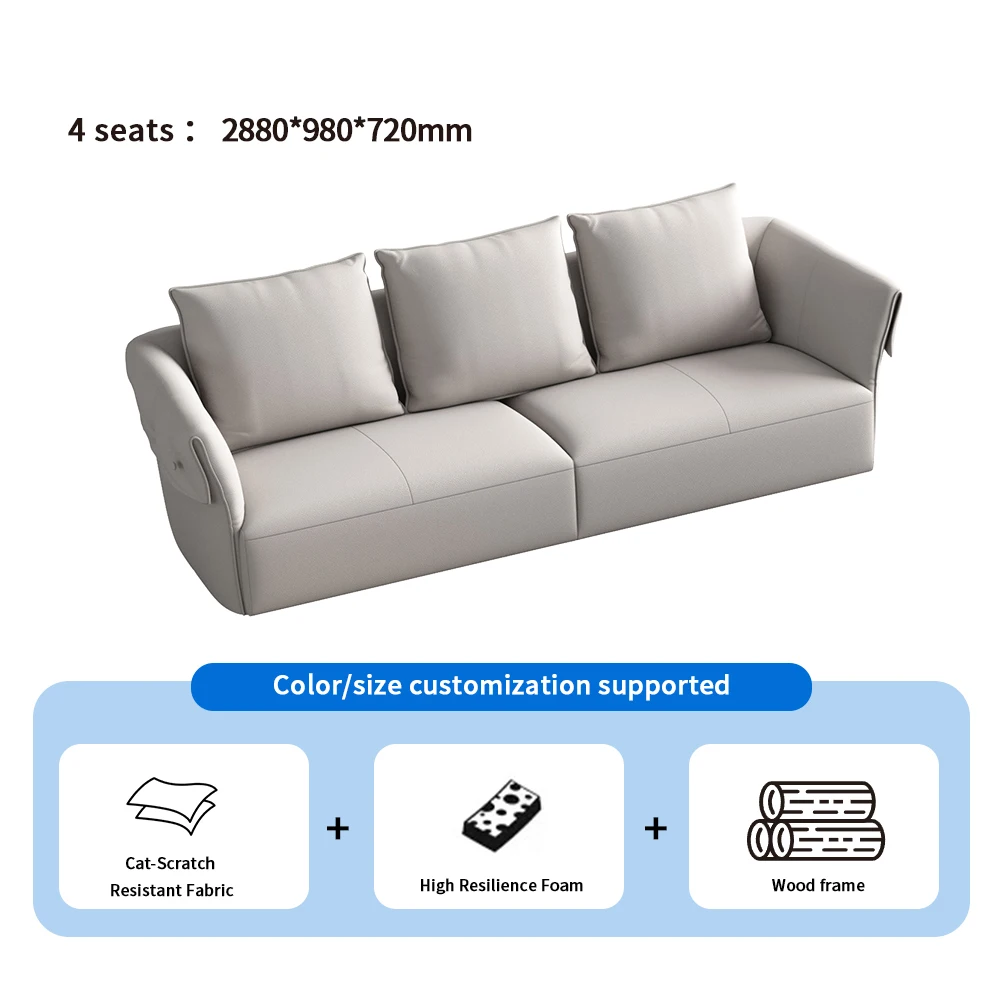 

Современный минималистичный диван из натуральной кожи, экологичный, 3-местный, стильный и удобный, для квартир, отелей и больниц