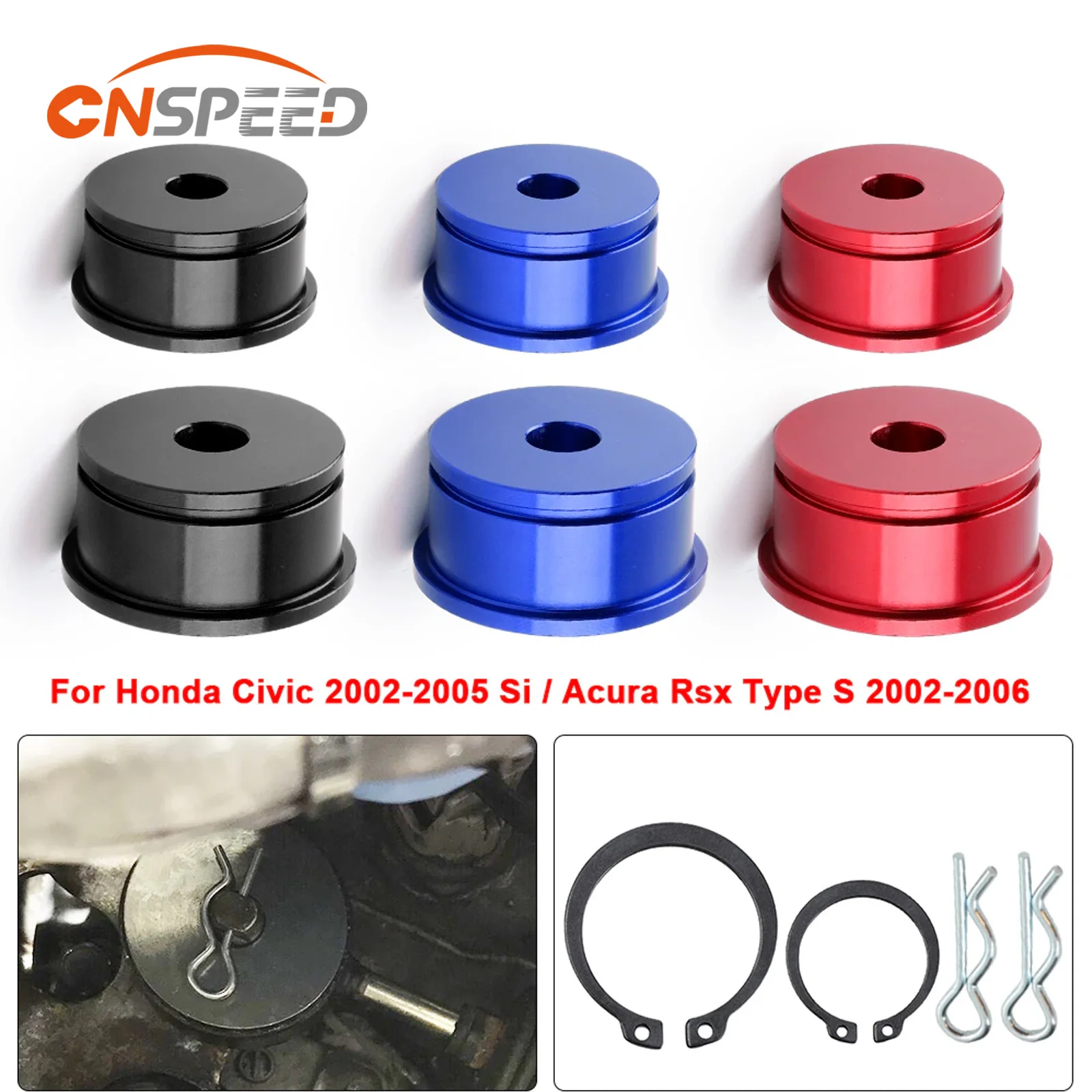 CNSPEED For Honda Civic 2002-2005 Si Shifter Cable Bushings Kit For Acura Rsx Type S 2002-2006 Aluminum Alloy Car Accessories