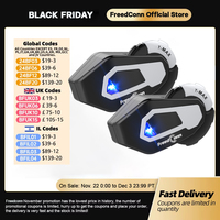 FreedConn T MAX Motorcycle Intercom Bluetooth Headset Helmet 6 Riders intercommunicator Waterproof FM Music Share Earphone BT 5.