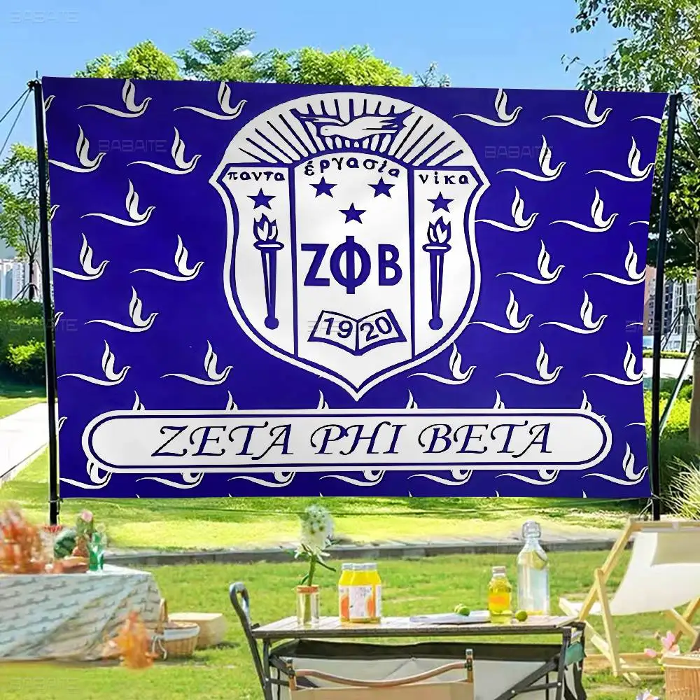 Zeta Phi Beta Anime Chart Flag for Living Room Home Dorm Decor Art Home Decor Banner