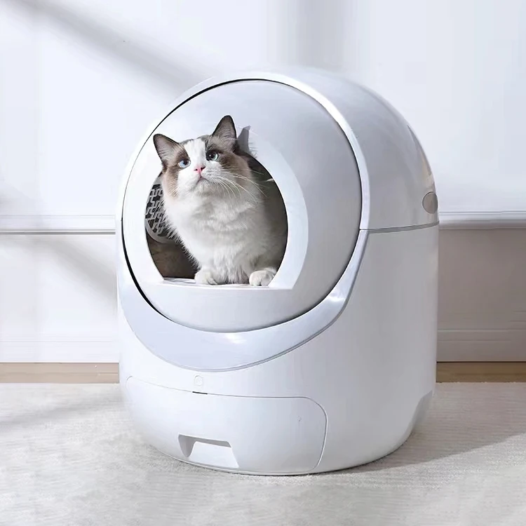 2023 Hot Automatic Cat Litter Toilet Furniture Auto Smart Intelligent Self Cleaning Cat Litter Box for Pets