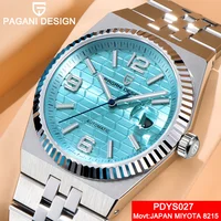 2025 nuevo PAGANI DESIGN Reloj mecánico automático para Hombre de acero inoxidable zafiro de lujo JP8215 Reloj impermeable Hombre PDYS027