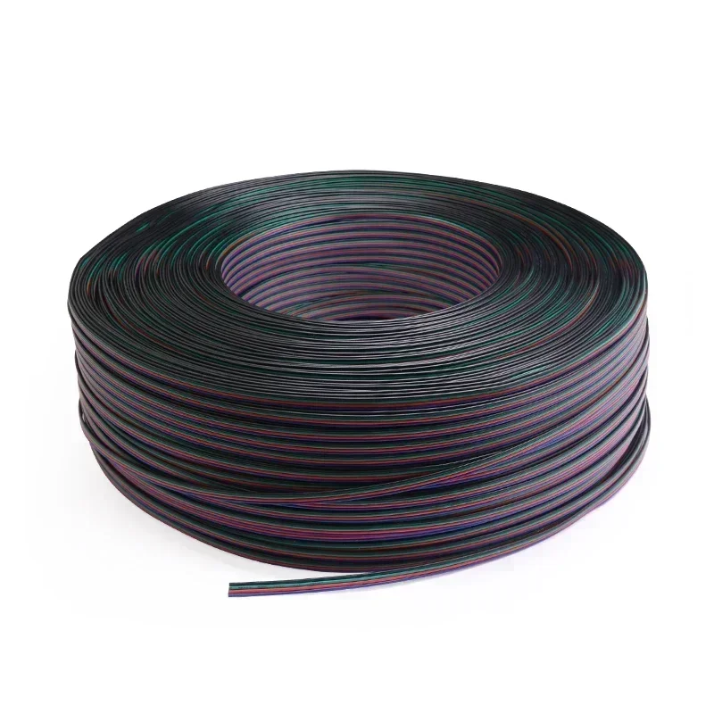1~50m LED Electrical Wire 3/4/5/6 Pins PVC Extension Connector 22/20/18 AWG For 5050 WS2812B RGBW RGBWW Strip Lights 1~50meters