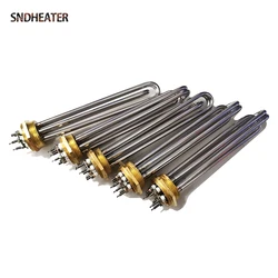 SNDHEATER DN32/DN40 Water Oil Immersion Tubular Pipe 110v 220v 380v Factory Price Solar Water Heater 3KW 4.5KW 6KW 9KW 12KW