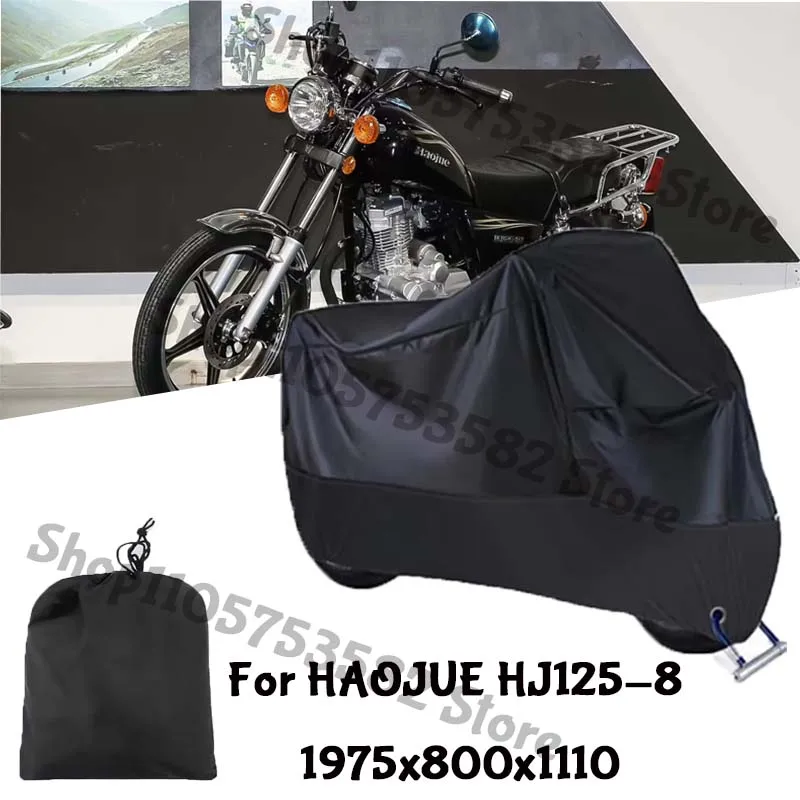 Motorcycle Full Covers For HAOJUE HJ125-8 Car Outdoors Sun Protection Dust No Ear Thickened Oxford Clothcover Accessories