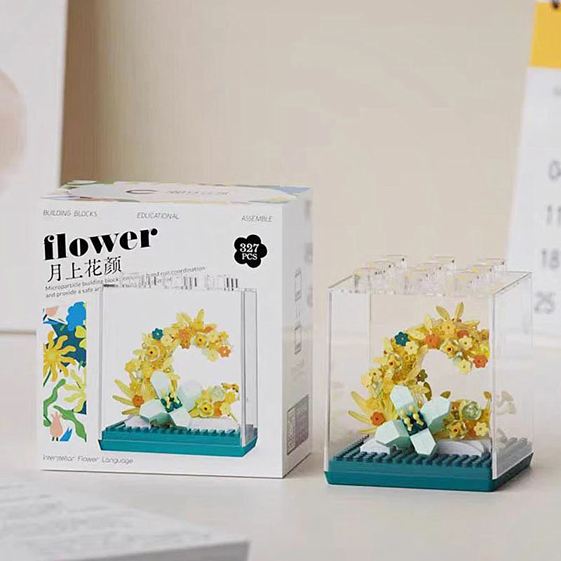 Qimeng Fun Mikrogranules Rose Ewige Blume Baustein Ornament Bausatz Geschenk für Mädchen 7323-26 – Detail 8