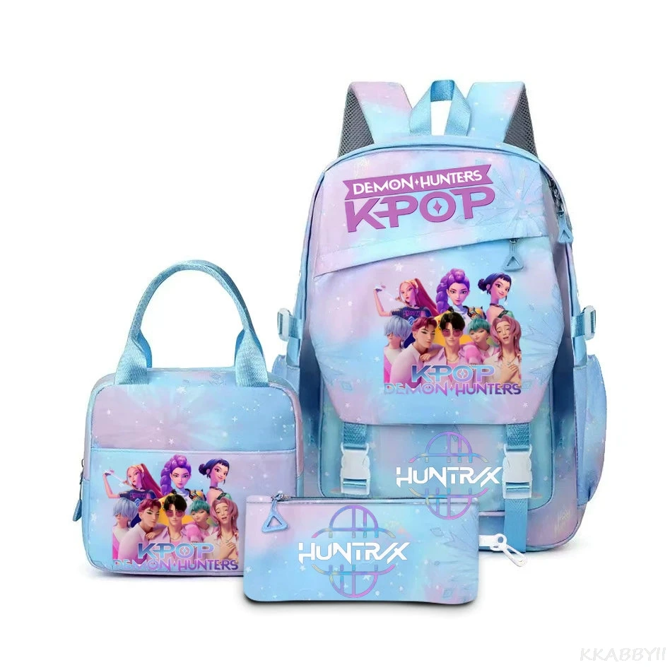 Rumi Mira Zoey 3Pcs/set Student Kids Backpack Children School Bags Teenage Girls Boys Laptop Back Pack Women Travel Bagpack