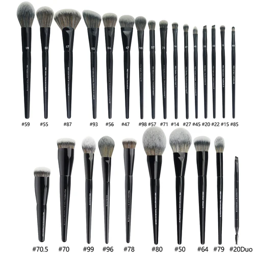 5/16/26 unids/set de brochas de maquillaje en polvo negro, base para esculpir en ángulo, herramientas cosméticas esenciales para la cara, sombra de ojos, brocha de maquillaje para ojos