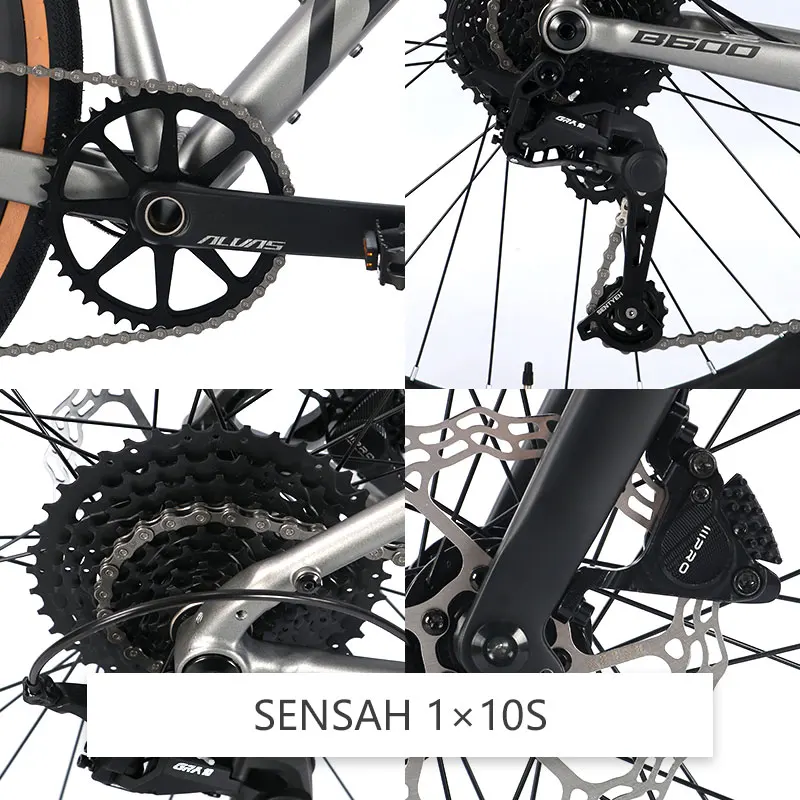 F.YUZE B600 دراجة الحصى 10 سرعات 700x40C دراجة الطريق خفيفة الوزن من سبائك الألومنيوم مع فرامل قرصية هيدروليكية #4