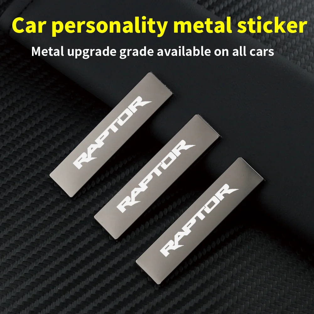 4pcs 3D Metal Logo Car Window Wiper Emblem Metal Stickers Car Body Door Decor Decals For Ford RAPTOR S-MAX STline TRANSIT