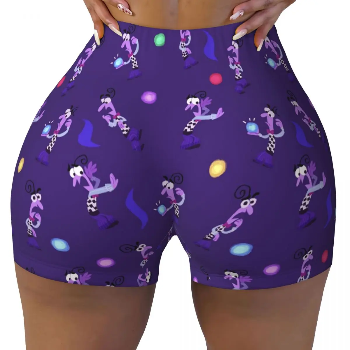 

Custom Inside Out Character Anime Cartoon Gym Biker Running Shorts Women Workout Yoga Shorts