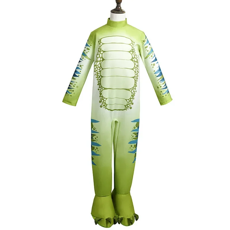 Halloween Dinosaurier Kostüm für Kinder Tyrannosaurus Rex Cosplay Kostüme Jungen Karneval Party Overall Weihnachten Set Chamäleon Kostüm