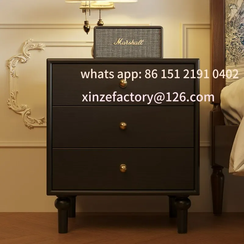 

Customizable medieval bedside table French retro home