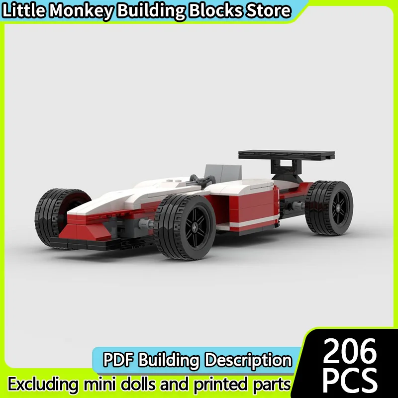 Speed Racing Car Model MOC Building Bricks F1 Concept Racing Car Modular Technology Children Holiday Gifts Assemble Toys Suit