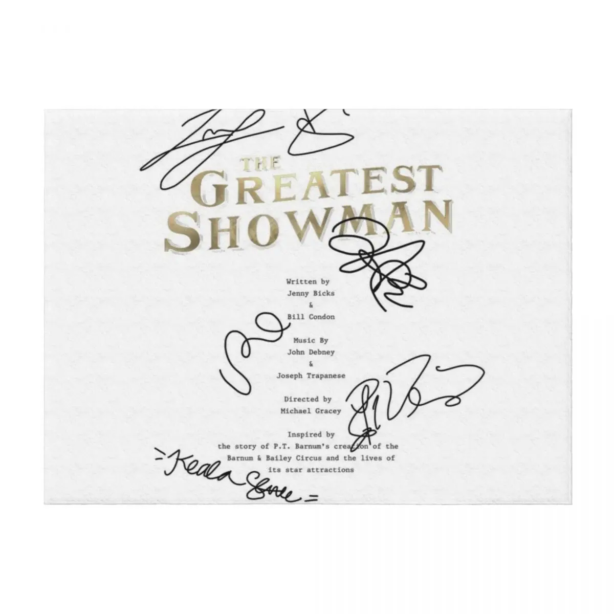 

The Greatest Showman Script Throw Blanket Summer warm for winter Cute Plaid Plaid on the sofa Blankets