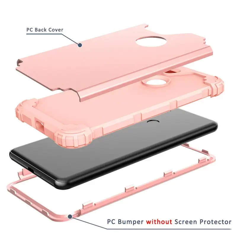 3IN1 Shockproof Case for Google Pixel 9 Pro 5G Case Phone Coque Pixel 5 Pixel8 A 3 XL 4 3a 4a 5a 6a 8a 7 8 Pixel3 3XL Back Cover